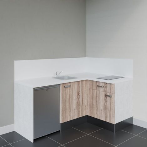 Kitchenette d'angle KA01L-PT électroménager inclus (1/4)