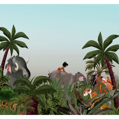 papier peint panoramique Le Livre de la jungle vert - Disney (1/3)