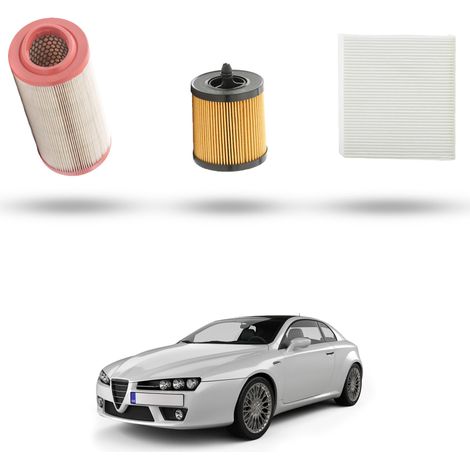 Kit Tagliando 3 filtri compatibile con Alfa Romeo Brera (939) 2.2 JTS 16v 136kw dal 2005 (1/4)