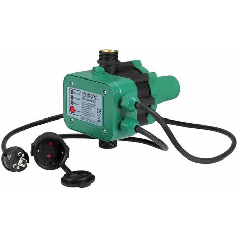 Monzana Interruptor de presión de bomba de agua 10Bar Presostato automático Controlador con o sin cable 60a160Lxmin Cable incluido (1/5)