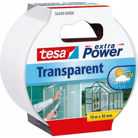 Cinta reparadora transparente Tesa para vidrio y papel de aluminio, 10 m x 50 mm