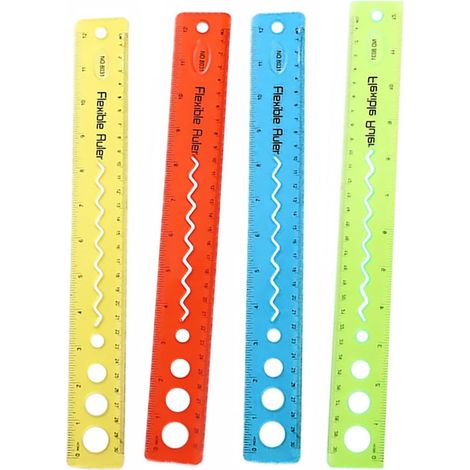 Règle CLISPEED en plastique transparent flexible (lot de 4) (1/5)