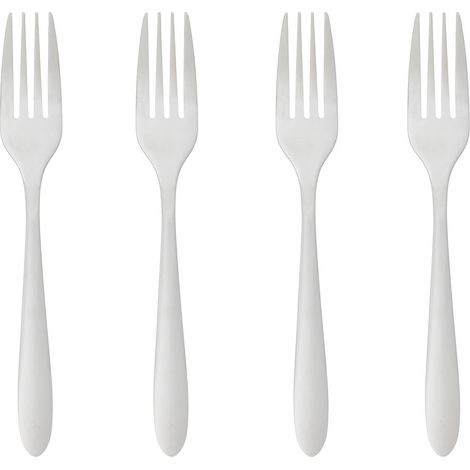 Juego de 4 tenedores nevis de acero inoxidable - dimensiones l.19 x a. 3,5 cm - Sg secret de gourmet (1/4)