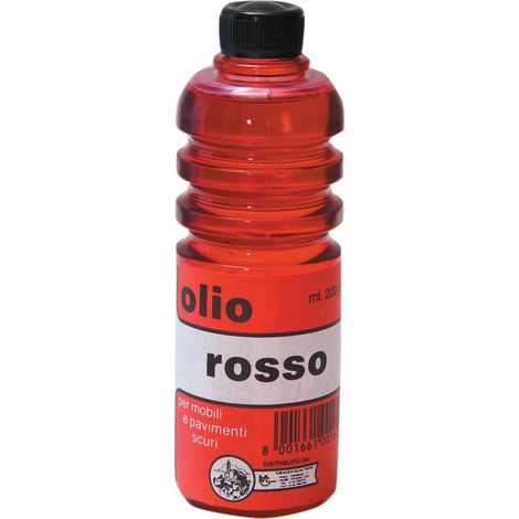 OLIO PER RESTAURO COLORE ROSSO ML.200. Prezzo per 1 pezzo. (1/2)