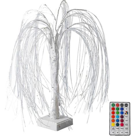 Lampe de table multicolore avec base et télécommande, en plastique multicolore, pour décoration intérieure. Lampe en osier USB. (1/5)
