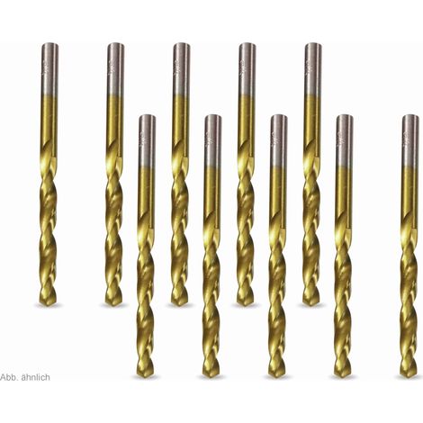 DAYTOOLS HSS-Spiralbohrer, titaniumbeschichtet, Ø 6,50 mm, 10 Stück