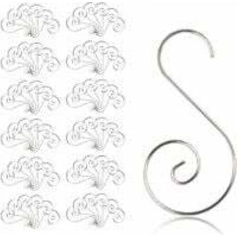 Pack of 100 S-shaped Christmas ball hooks, Christmas tree hooks, Christmas decorations (1/5)