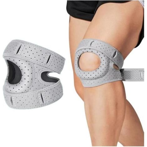 Genouillères OrthoRotule, Genouillère Ortho, Réglable Genouillères Ortho Rotule, pour les Coureurs,Tennis, Arthrite Rotule (Gris) (1/5)