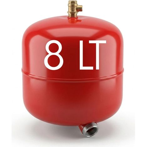 Vaso di Espansione Riscaldamento 8-35L 8 Bar Acciaio 8 LITRI