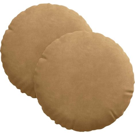 Maison Exclusive - Sitzkissen 2 pcs Braun Ø30 x 13 cm Samt