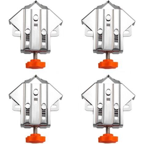 Pince à 90 degrés en Acier Inoxydable de 4pcs, Pinces d'angle épissées avec mâchoire Swing réglable, Pour le travail du bois, l'ingénierie, les cadres photo (1/4)