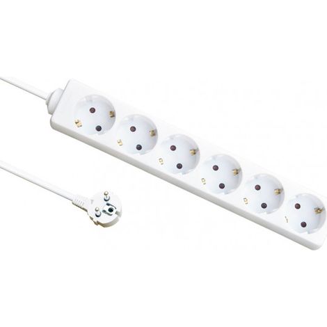 Presa multipla 6 prese cavo 1,5m 3gx1,5mm rame 3500w max
