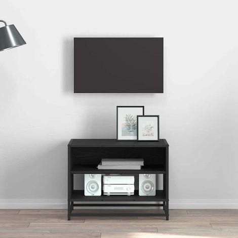 vidaXL Mobile TV Rovere nero 61 x 40 x 46 cm Legno multistrato (1/5)