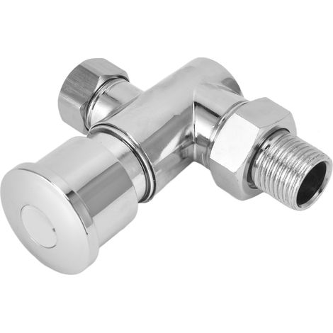 (G1/2) Soupape de chasse d'urinoir en alliage de zinc, robinet à temporisation apparent, bouton-poussoir pour urinoir, mécanisme de rinçage pour toilettes. (1/5)