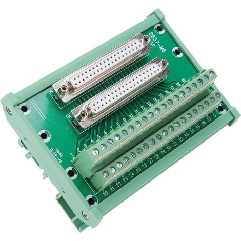 DB37 M6 DIN-Schienen-Steckverbinder, Doppelbuchsen-Schnittstellenmodul, Anschlussblock, 37 Pins (1/5)