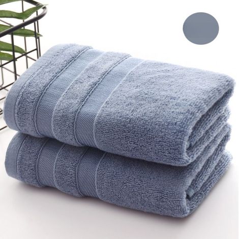 Vente directe d'usine : serviette de bain en fibre de carbone et bambou, ensemble d'une pièce, serviette pour le visage en fibre de bambou, vente en gros (bleue, serviette 3575cm) (1/5)