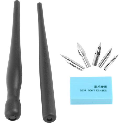 Kit de dessin manga et bande dessinée 1 lot avec 2 porte-stylos et 5 plumes (1/5)