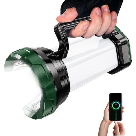 Lampe torche LED rechargeable super lumineuse 6000lumens étanche modes d'éclairage Lampe torche LED portable avec batterie externe (1/5)