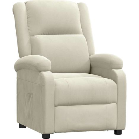Maison Exclusive - Relaxsessel Creme Samt (1/5)