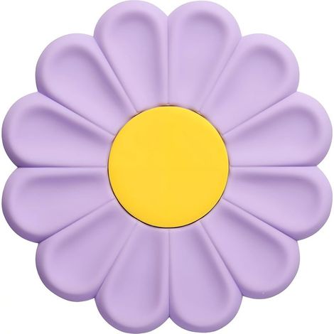 17cm Dessous de Plat pour Casseroles et Plats Chauds, Support de Casseroles en Silicone Flexible, Coussinets Chauds Antidérapant pour la Cuisine, Tapis Résistant à la Chaleur (Violet) (1/4)