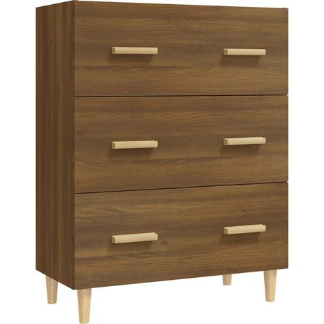 Maison Exclusive - Aparador madera contrachapada marrón roble 70x (1/5)