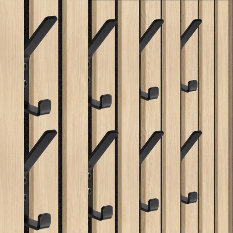 8 Pièces Porte Manteau pour Panneau Acoustique Mural Double Patere Crochet pour Panneau Mural Bois Crochet pour Panneaux Acoustiques Patère Murale pour Panneaux-Acoustiques (1/5)