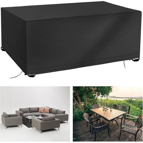 Gartenmöbelabdeckung, 210D Oxford-Gewebe, wasserdichte Schutzplane, UV-beständig, für Tisch, Sofa, Sessel und Stühle (Art.-Nr. 18013590) (1/4)