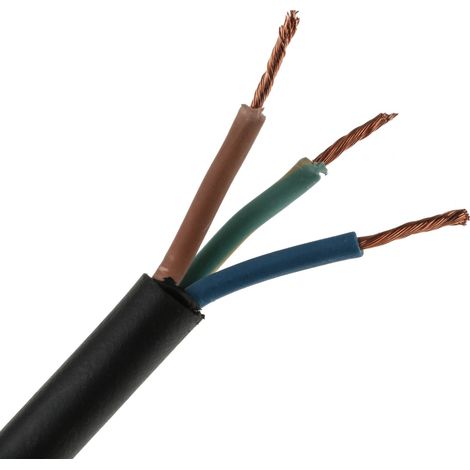 Câble d'alimentation RS PRO 3G1,5 mm², gaine CPE Noir, 100m ( Prix pour Bobine de 100 Mètres ) (1/3)
