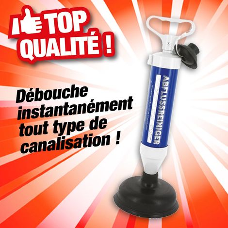 Déboucheur à ventouse pour évier et canalisation bouchés (1/2)