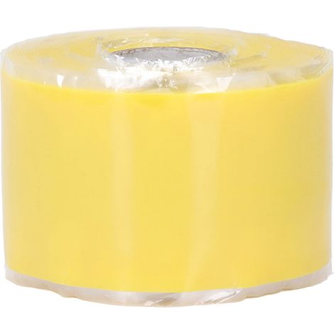 Ruban de réparation en caoutchouc de Silicone, 5m de longueur, 50mm de largeur, 0.8mm d'épaisseur, joint de fuite de tuyau d'eau auto-adhésif jaune (1/5)