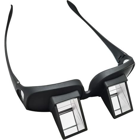 Occhiali prismatici, occhiali da lettura orizzontali, occhiali da lettura per pigri, regalo insolito, adatti per leggere libri e guardare la televisione stando sdraiati. (1/5)
