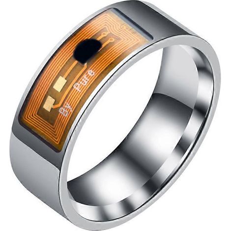 Bague connectée NFC 8 mm, bague numérique portable pour téléphone Android avec fonctions (Transparent 11) (1/5)