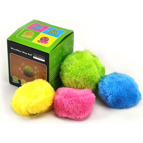 Boule magique roulante automatique électrique pour chien et chat, jouet en peluche pure pour sol, fonctionne sur batterie, vert, 1 jeu