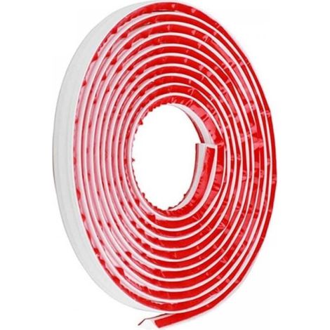 Moulure Autocollante - Bande de Calfeutrage PVC Flexible 12 x 9 mm - Pour Joint Mur Plafond Porte Fenêtre - 5 m