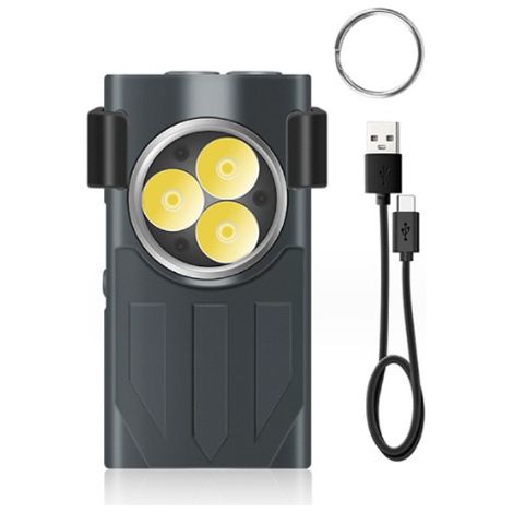 Mini lampe torche de 1100 lumens, rechargeable, avec base magnétique