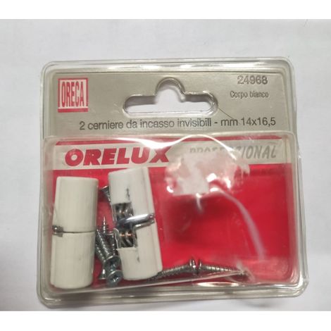 ORECA - CERNIERE A INCASSO A MONTAGGIO INVISIBILE 14X16,5MM PZ2