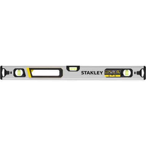 Stanley – Niveau à bulle magnétique 60 cm – Précision 0,5 mm/m – Corps en aluminium – Embouts amortisseurs de chocs