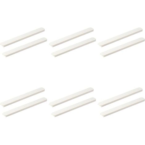 Guides pour tiroirs autocollants 10,39 x 1,18 x 2,36 pouces Rails blancs pour meubles, armoires et armoires Installation facile 12 unités avec 24 autocollants (1/5)