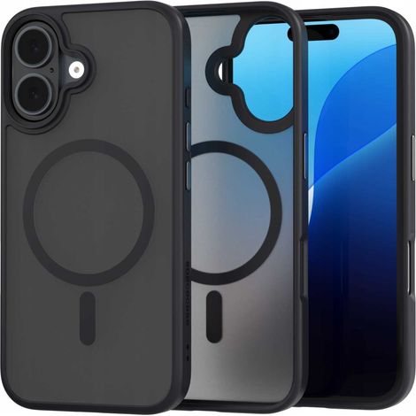 Coque Spacecase Hybrid Mag pour iPhone 16 noire (1/5)