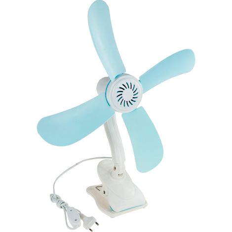 TG64412 Tischventilator mit Klemme, Büroventilator mit Halterung für 230 V, Englisch