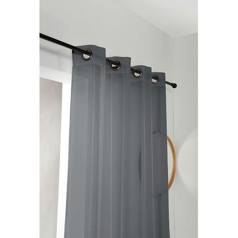 Voilage fantaisie - Jacquard gris - 140x240cm
