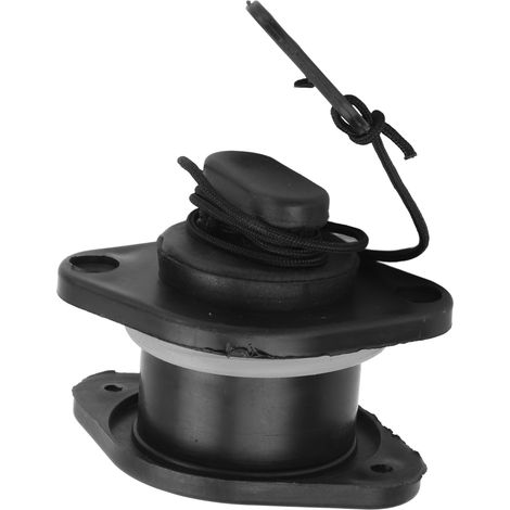 Soupape de vidange PVC pour bateaux gonflables, résistante à la corrosion, noire, remplaçable pour navigation et pêche.