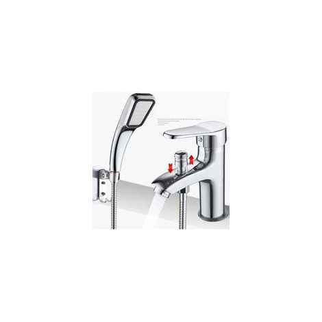 Mitigeur de douche monotrou en alliage – Limiteur de température intégré – Clapet anti-retour – Kit de pulvérisation à main inclus (1/4)