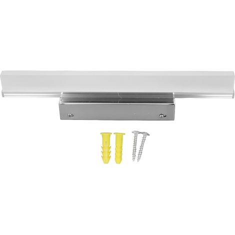 Ortviai Barre LED pour miroir de salle de bain – 3 températures de couleur (3000K/4000K/6000K), aluminium argenté, 40 cm (1/5)