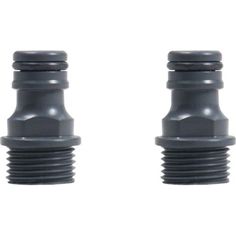 Raccord Robinet - Raccord Mâle 4 Pouces - Filet Extérieur G1/2 - Pour Tuyau D'Arrosage Et Robinet De Jardin - 2 Pièces (1/5)