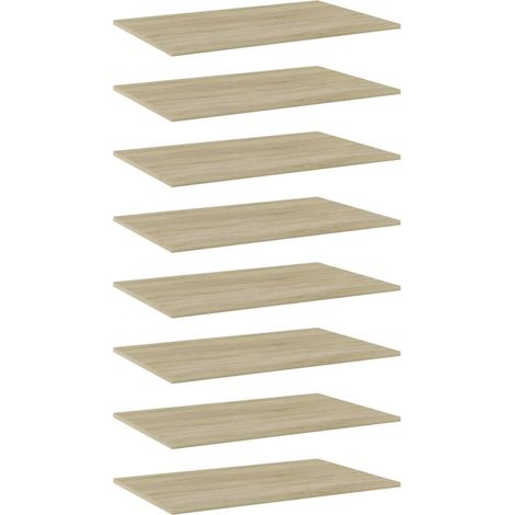 Bücherregal-Bretter 8 Stk. Sonoma-Eiche 80x50x1,5 cm