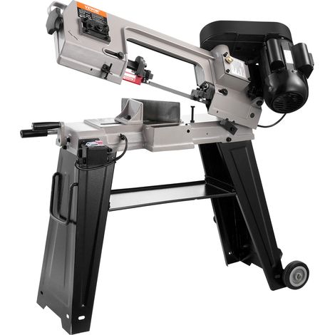 VEVOR Troncatrice a Nastro Orizzontale per Metallo 10,16 x 15,24 cm Troncatrice a Nastro per Taglio Verticale in Metallo con Motore 550 W Regolazione dellAngolo 0 a 45° per Plastica