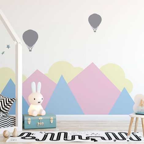 Stickers enfant montagnes géantes scandinaves Göteborg 90 x 120 cm (1/5)