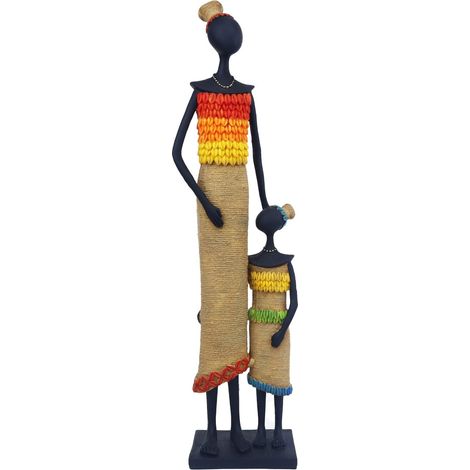 Signes Grimalt Figura De Africana Figuras Africana Africanas Y Elefantes Beige 9x15x51cm 34809