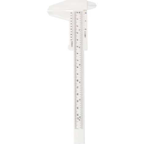 20 pièces 150mm étriers en plastique Double échelle blanc Mini pied à coulisse pour bureau étudiant